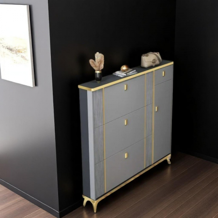 Pantofar 113-602 MDF Grey, 100x24x118cm [3]