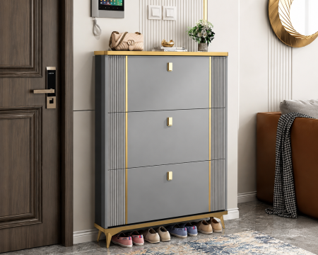 Pantofar 602 MDF Grey 100x24x118 cm