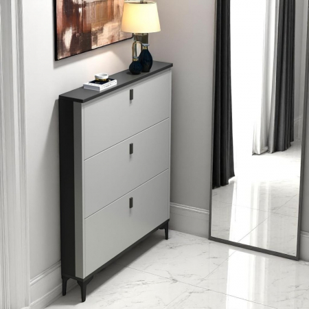 Pantofar 603 MDF Grey 100x24x118cm [1]