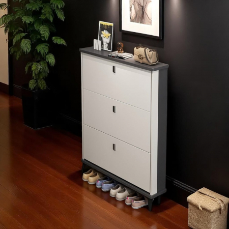 Pantofar 603 MDF White 90x24x118cm [2]