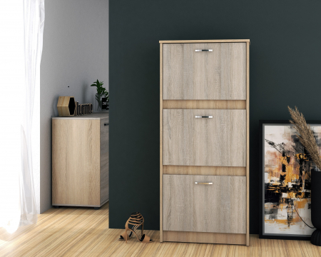 Pantofar 800 3s Ro, 80x26x127 cm, Sonoma/Trufe [0]