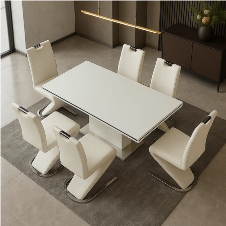 MOBILIER LIVING - Set Masa DA1128 + 6 Scaune DA2626