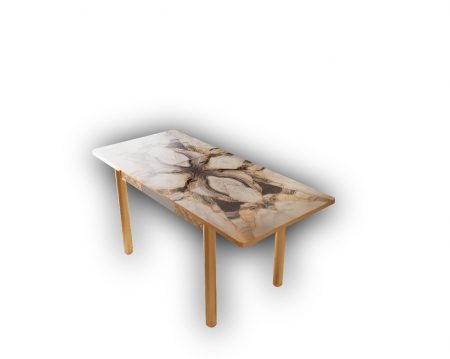 Set masa extensibila cu 6 scaune Lux Culoare Crem [3]