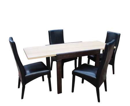 Mese - SET MASA KORS + 4 SCAUNE 6012, SONOMA-NEGRU