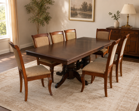 Mese si Scaune - Set Masa RH 7132 cu 8 Scaune RH5519 Dirty Oak 160x100x77 cm