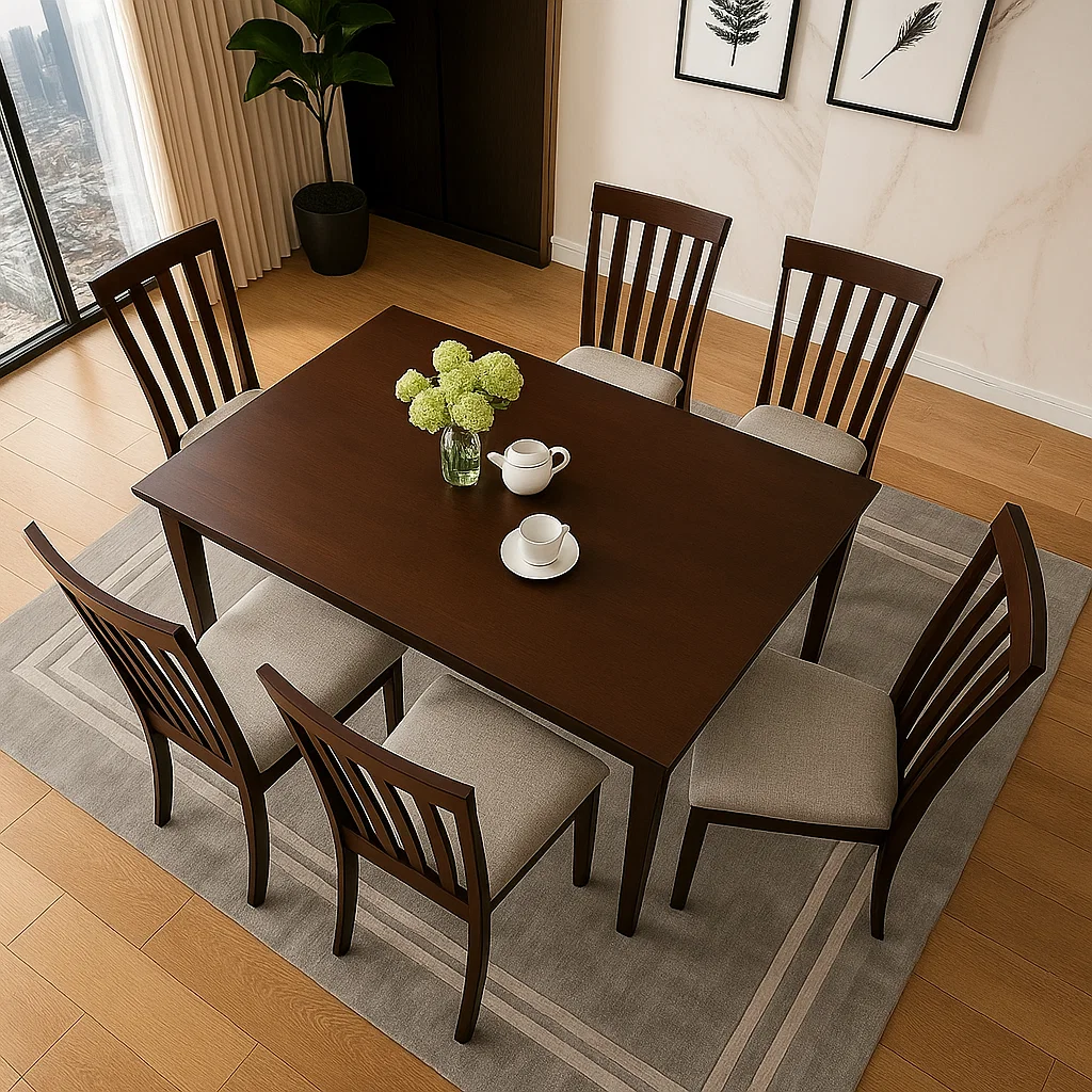 Set masa RH7008T + 6 scaune RH108C, 150x90x76 cm, Dirty Oak [1]