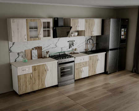 Set Mobila Bucatarie Paula S stejar k001/k002 [3]