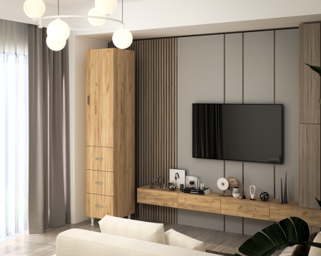 MOBILIER BAIE - Soldat 35 1U/3S, 35x35x180 cm, stejar k003