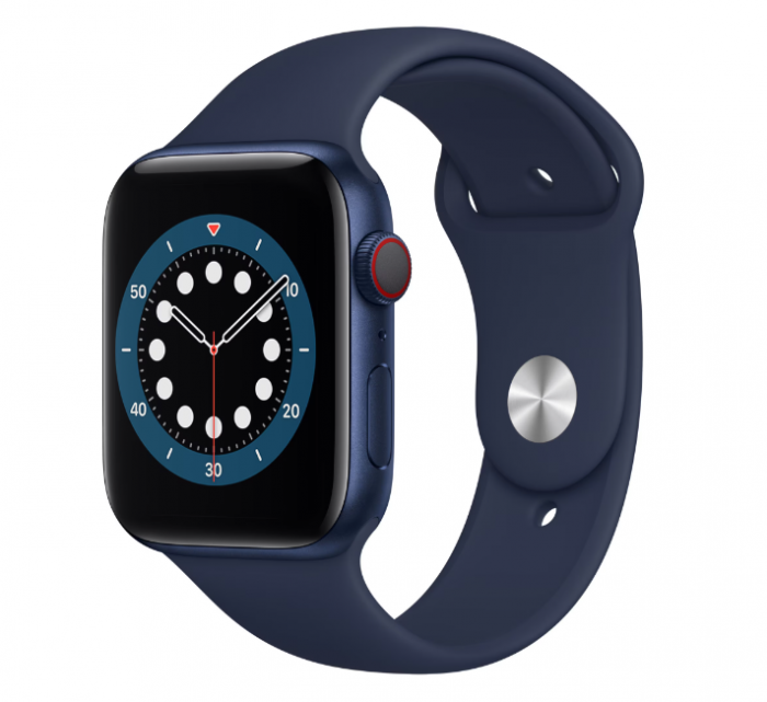 Apple Watch 6, GPS, Cellular, Carcasa Blue Aluminium 44mm, Deep Navy Sport Band New Open box [2]