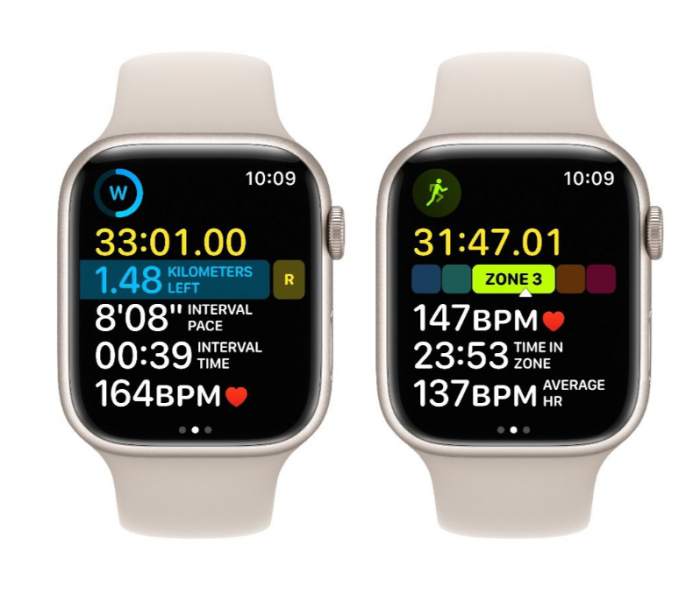 Apple Watch 8, GPS, Carcasa Starlight Aluminium 45mm, Starlight Sport Band [4]
