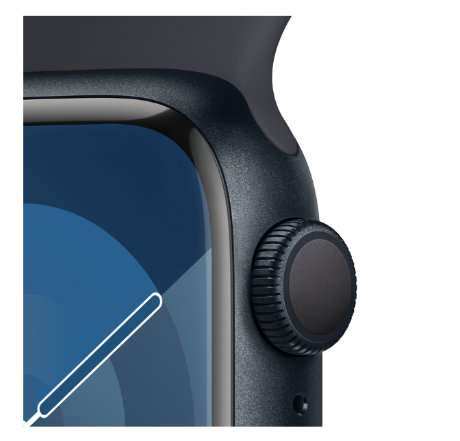 Apple Watch 9, GPS, Carcasa Midnight Aluminium 41mm, Midnight Sport Band - S/M [3]