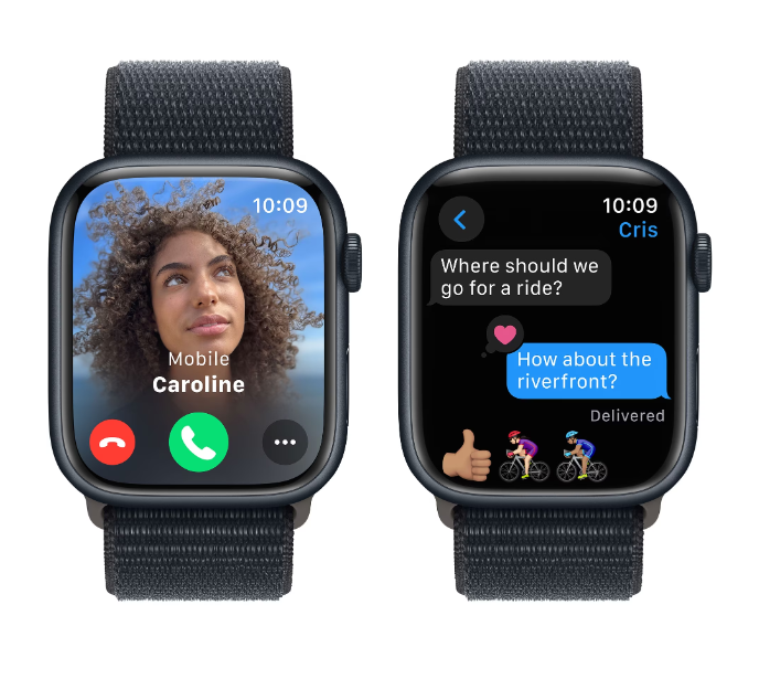 Apple Watch 9, GPS, Carcasa Midnight Aluminium 45mm, Midnight Sport Loop [4]