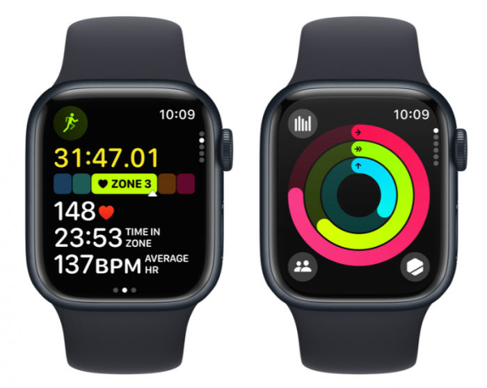 Apple Watch 9, GPS, Cellular, Carcasa Midnight Aluminium 41mm, Midnight Sport Band - S/M [5]