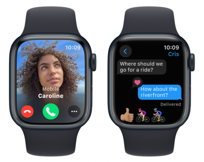 Apple Watch 9, GPS, Cellular, Carcasa Midnight Aluminium 41mm, Midnight Sport Band - S/M [4]