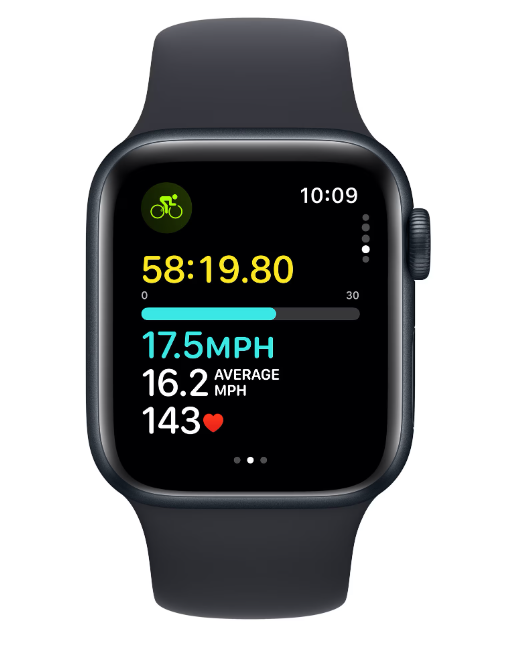 Apple Watch SE (Gen2), GPS, Carcasa Midnight Aluminium 40mm, Midnight Sport Band - S/M [3]