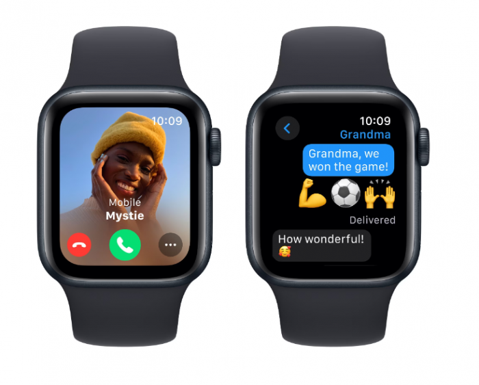 Apple Watch SE (Gen2), GPS, Carcasa Midnight Aluminium 40mm, Midnight Sport Band - S/M [5]