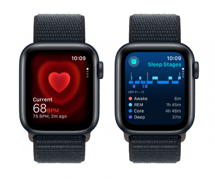 Apple Watch SE (Gen2), GPS, Carcasa Midnight Aluminium 40mm, Midnight Sport Loop [4]