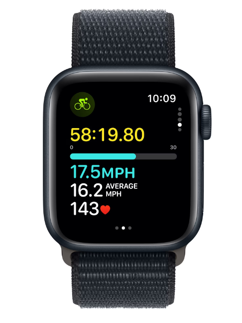 Apple Watch SE (Gen2), GPS, Carcasa Midnight Aluminium 40mm, Midnight Sport Loop [3]