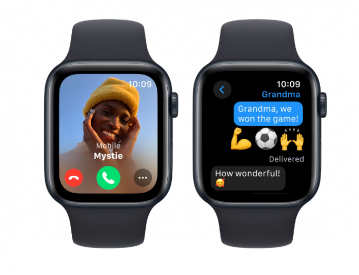 Apple Watch SE (Gen2), GPS, Carcasa Midnight Aluminium 44mm, Midnight Sport Band - M/L [5]