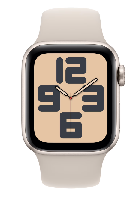 Apple Watch SE (Gen2), GPS, Carcasa Starlight Aluminium 40mm , Starlight Sport Band - S/M [2]