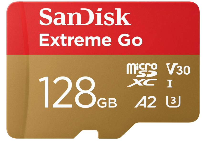 Card de Memorie SanDisk Extreme Go microSDXC Card 128 GB up to 200 MB/s, 4K UHD, Rescue Pro Deluxe, V30, Class 10, U3 [3]