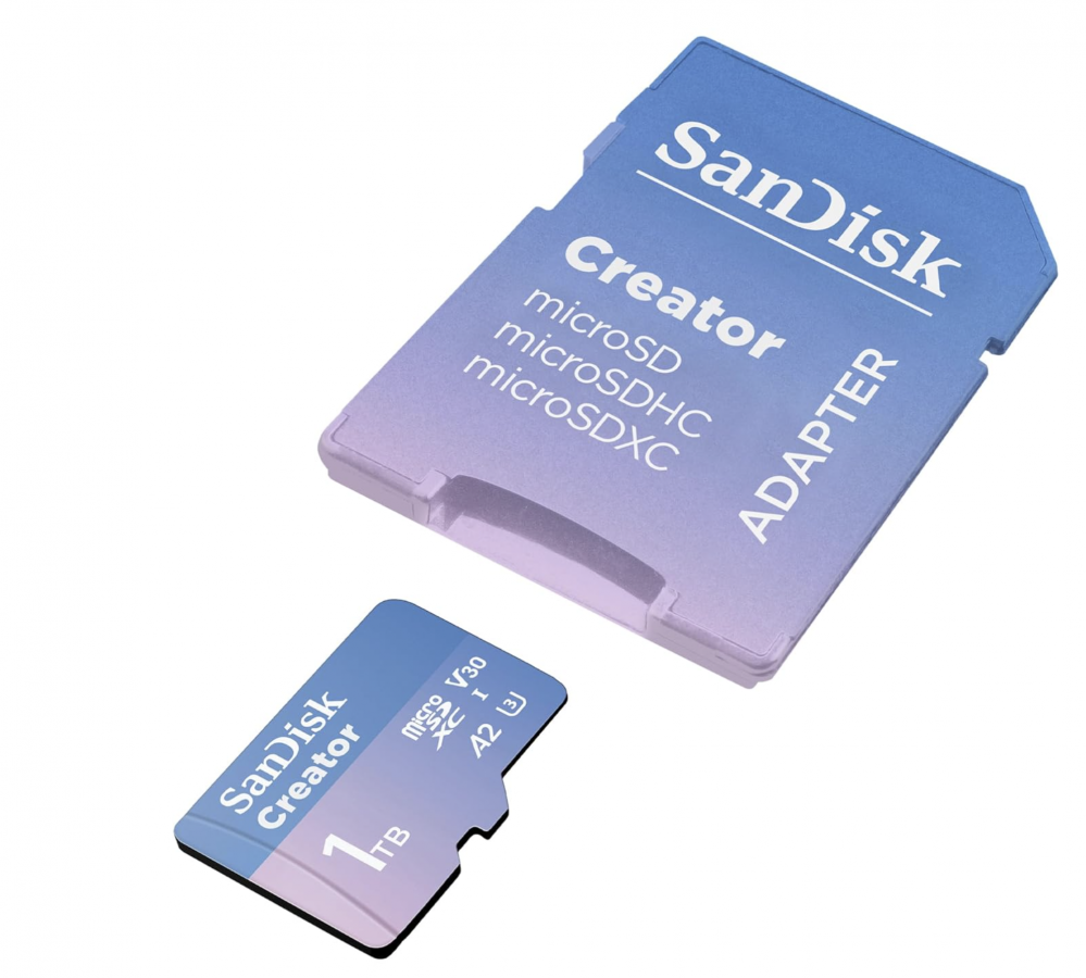 Card de memorie MicroSD SanDisk Creator Series 1TB UHS-I microSDXC Memory Card with SD Adapter [1]