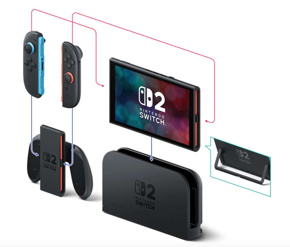 Consola NINTENDO Switch 2, Joy-Con Light Red/Light Blue + Mario Kart World [5]