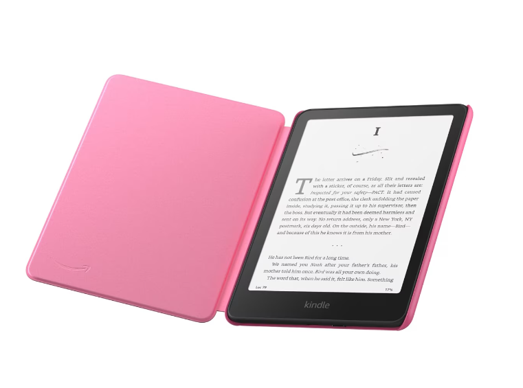 Husa de protectie Water Safe Fabric pentru Kindle Paperwhite 12Gen si Kindle Colorsoft Roz [2]