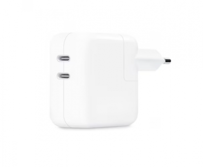 Incarcator Apple Power Adapter, Dual USB-C, 35W, White MNWP3ZM/A [4]