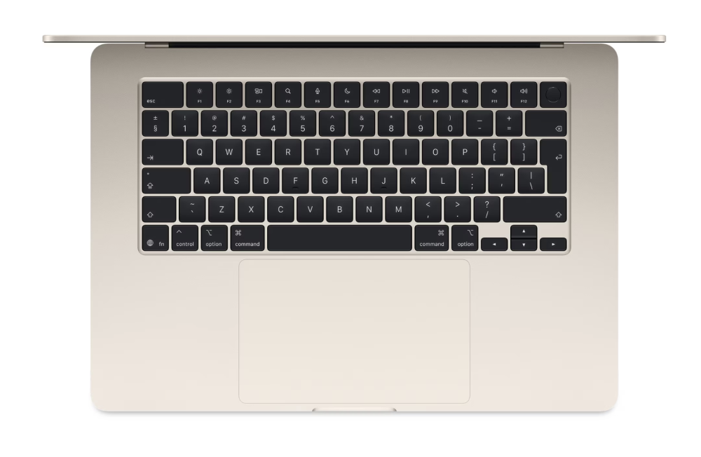 Laptop Apple MacBook Air 15", cu procesor Apple M4, 10 nuclee CPU si 10 nuclee GPU, 16GB RAM, 512GB, Starlight, Tastatura Internationala [2]