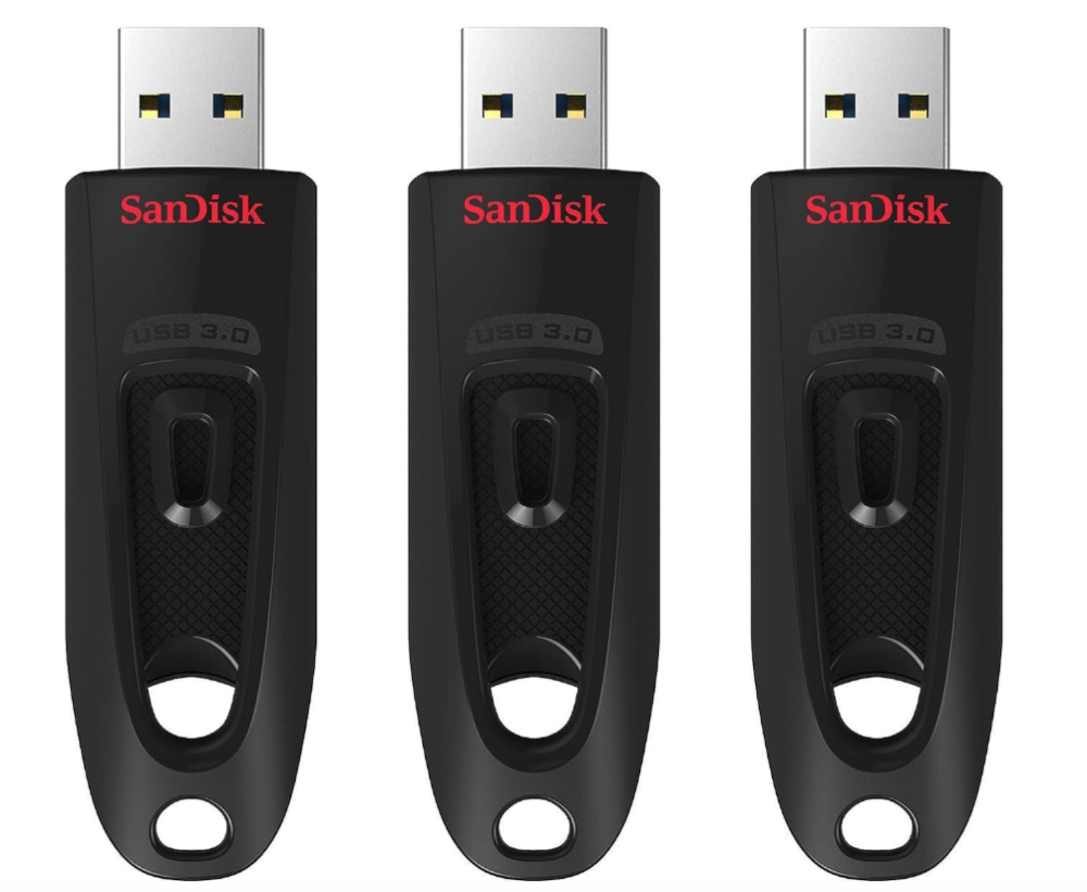 Set 3x Memorie USB SanDisk Ultra 64GB, USB 3.0, Negru [4]