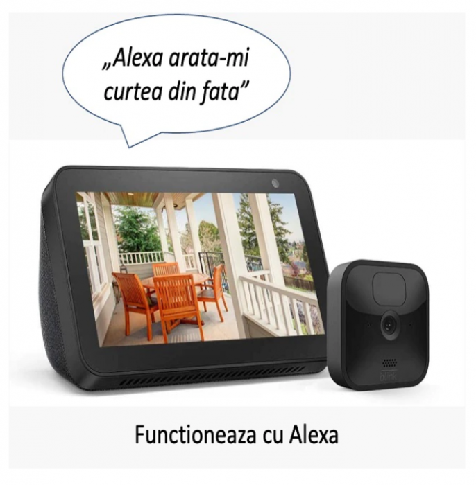 Set 4 Camere Supraveghere Exterior Blink Wireless, HD, Senzor De Miscare, Nightvision + Sync Module 2 [7]