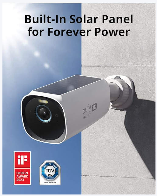 Sistem de supraveghere wireless eufyCam S3 Pro HomeBase 3 cu 2 camere eufy S3 Pro, 8MP, 4K UHD 3840x2160, Max Color Night Vision, Panou Solar Integrat, AI Face Recognition, Smart Detection, Two-Way Au [2]