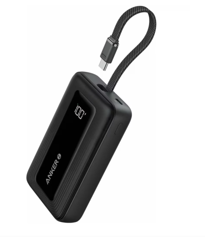 Accesorii - Acumulator Extern Anker 10000 mAh 30W cablu USB-C, Negru