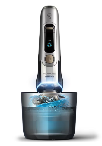 Aparat electric de barbierit PHILIPS i9000 Prestige Ultra XP9404/31, tehnologie SkinIQ Pro, autonomie 60 min, senzor presiune&cadran LED pt ghidaj, afisaj color, 5 moduri functionare, statie igienizar [2]
