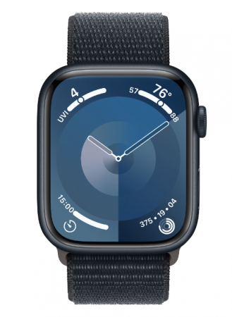 Apple Watch 9, GPS, Carcasa Midnight Aluminium 45mm, Midnight Sport Loop [1]