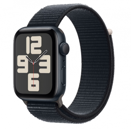 Apple - Apple Watch SE (Gen2), GPS, Carcasa Midnight Aluminium 44mm, Midnight Sport Loop