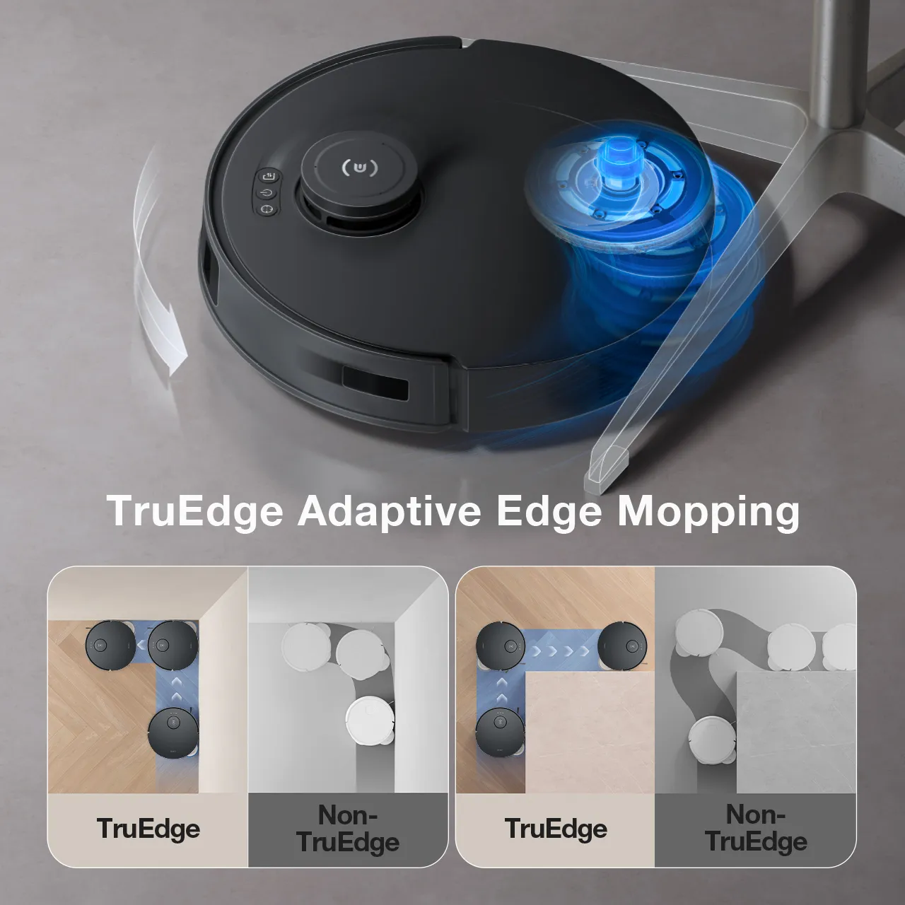 Aspirator robot cu functie de stergere Ecovacs T30S Combo Complete, spalare mopul apa calda, uscare aer cald, putere de aspirare 11000pa, configuratie mai multe capete perie, golire automata duala cur [2]