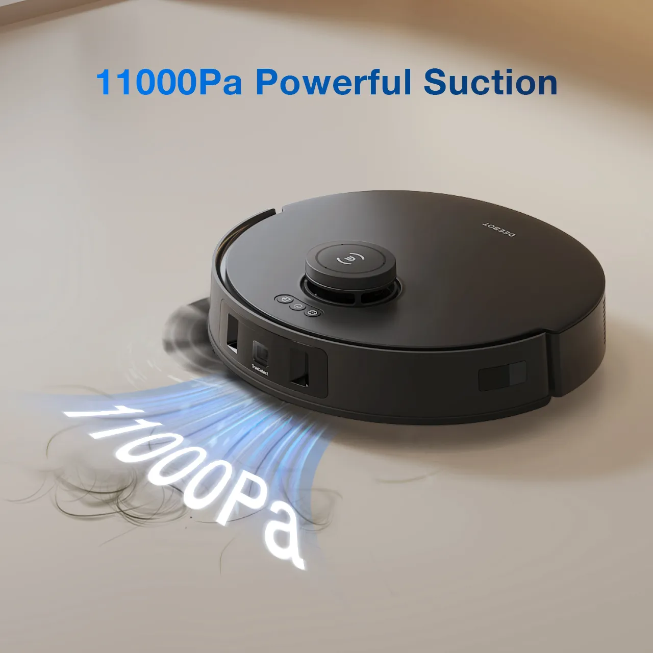 Aspirator robot cu functie de stergere Ecovacs T30S Combo Complete, spalare mopul apa calda, uscare aer cald, putere de aspirare 11000pa, configuratie mai multe capete perie, golire automata duala cur [1]