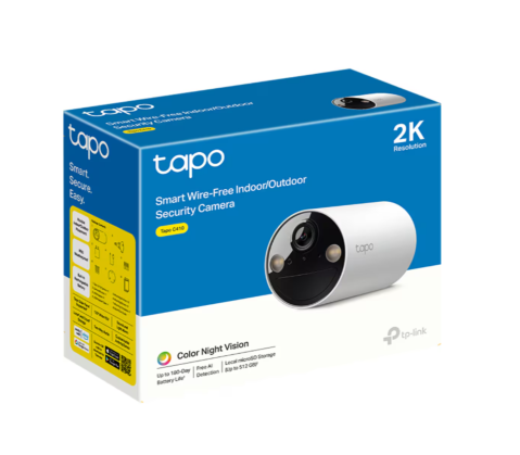 Camera IP Wireless Exterior TP-LINK Tapo C410, 2K, 3MP, 1296p, IR, Night Vision, Alb + Card de memorie SanDisk Ultra MicroSDXC UHS-I, A1, 128GB, Up to 140MB, Full HD, cu adaptor [2]