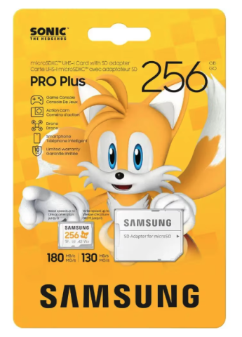 Card de memorie Samsung SONIC PRO PLUS, microSDXC, UHS-I, 256GB, Adaptor