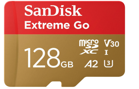 Card de Memorie SanDisk Extreme Go microSDXC Card 128 GB up to 200 MB/s, 4K UHD, Rescue Pro Deluxe, V30, Class 10, U3 [2]