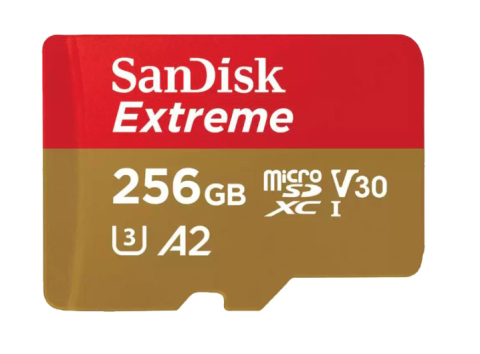 Card de memorie SanDisk Extreme microSDXC 256GB, pana la 190MB/s & 130MB/s Read/Write speeds A2 C10 V30 UHS-I U3 + SD Adapter [1]