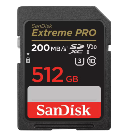 Carduri MicroSD - SanDisk Extreme PRO Card de Memorie SD 512GB SDXC UHS-I Class 10 U3 V30