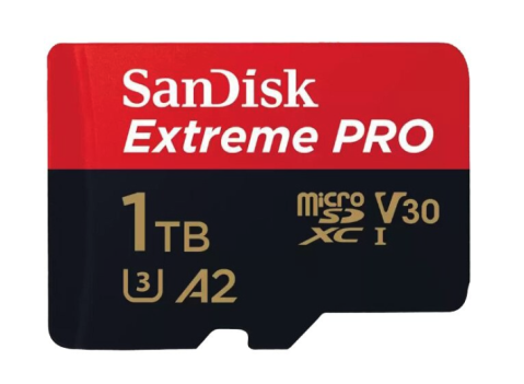 Card de Memorie SanDisk Extreme PRO microSDXC 1TB, pana la 200MB/s & 140MB/s Read/Write speeds A2 C10 V30 UHS-I U3 + SD Adapter [1]