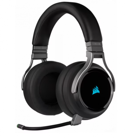 Casti Wireless - Casti Gaming Corsair Virtuoso, Iluminare RGB, Wireless, Carbon