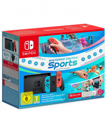 Gaming - Consola Nintendo Switch SPORTS cu JOY CONS RED/BLUE Bundle + 12 luni abonament Nintendo Switch Online