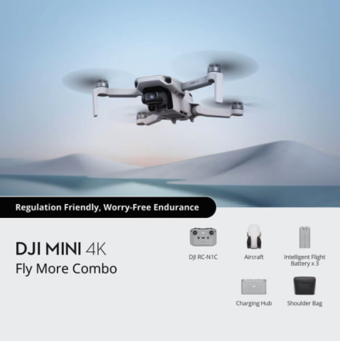 Drona DJI Mini 4K Fly More Combo, 4K30, 12MP [5]
