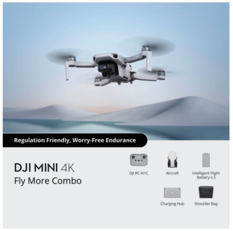 Drona DJI Mini 4K Fly More Combo, 4K30, 12MP [5]