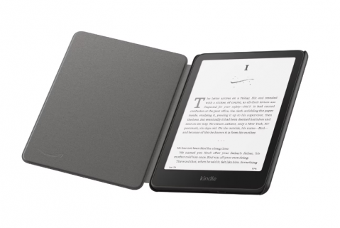 Husa de protectie Water Safe Fabric pentru Kindle Paperwhite 12Gen si Kindle Colorsoft Neagra [2]